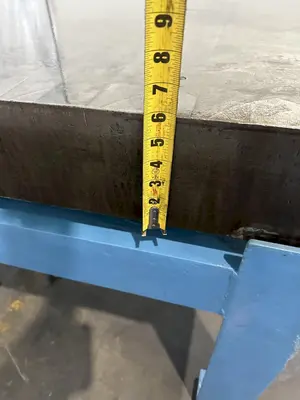60" X 96" CAST IRON SURFACE PLATE W/ STAND. STOCK # 0850523.