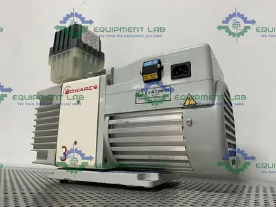 USED EDWARDS RV3 ROTARY VANE VACUUM PUMP 115V/230V W/ EDWARDS EMF20 OIL MIST FILTER