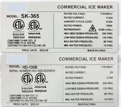 171-0088 350LB Hotel Ice Maker & Dispenser