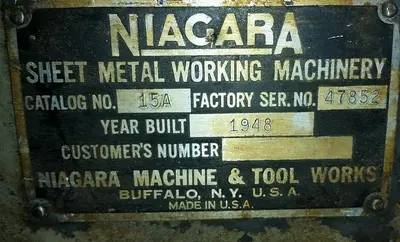 Niagara 15a ring and circle shear 14 gauge