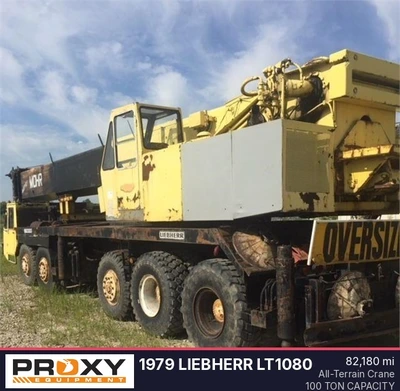 Used 1979 LIEBHERR LT1080 Mobile Cranes Indiana US | Proxy Equipment #1384986