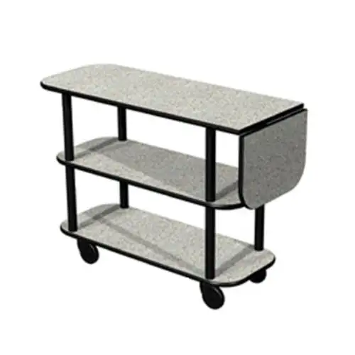 Geneva Rectangular Dessert Cart w/ Multi-Tiered Design - Black (36102)