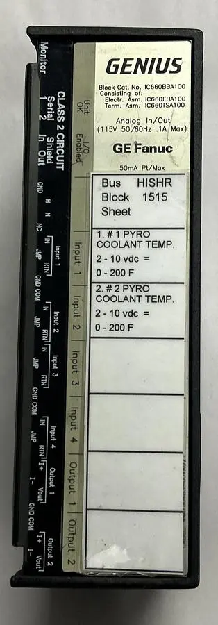 USED GE FANUC IC660BBA100