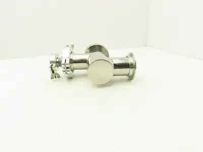 Kurt J Lesker SL0200MVQF Manual Bellows Angle Valve 2" SS Flanged W 1" Reducer
