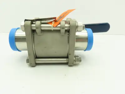 PBM  SPH-H5B-A-A038 Stainless 316 Sanitary 3Pc Ball Valve 2" Butt Weld 720PSI