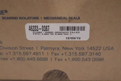 NEW GARLOCK 46333-0387 FLUSH-GARD SEAL - STOCK GF1008