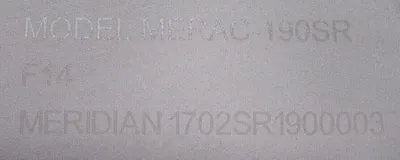 NEW MERIDIAN MERAC-190SR PNEUMATIC ACTUATOR MERAC190SR