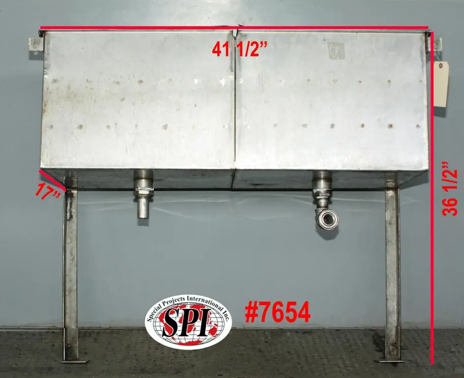 SPC7654  Miscellaneous Equipment bottle dump station Stainless Steel 14 each 1-5/8" diameter holes holes, 17"W x 41-½"L x 36-1/2"H