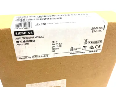 NEW SIEMENS SIMATIC S7-1500 ANALOG OUTPUT MODULE AQ 4XU/I HF