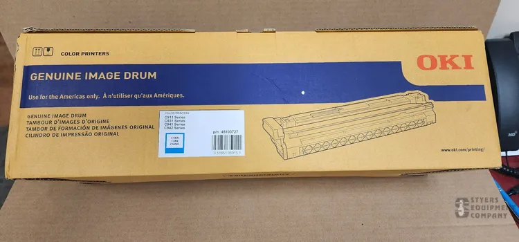 OKI COLOR PRINTERS 45103727 C911, C931, C941, C942 Cyan Image Drum | Styers Equipment Company