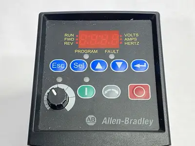 USED ALLEN-BRADLEY SER. A POWERFLEX 4 AC DRIVE 1.5KW 2HP, LED DISPLAY