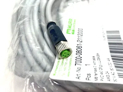 New | in-Stock Murrelektronik Single Ended M8 female 0° A-cod. Cable, 20m Cable & Wire Michigan US | Maverick Industrial Sales #1392790