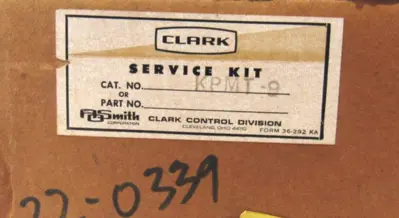 NEW CLARK A.O. SMITH KPMT-9 SERVICE KIT KPMT9