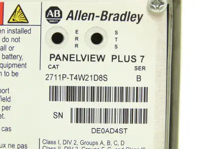 Allen Bradley 2711P-T4W21D8S HMI PanelView Plus 7 Operator Touch Panel 4"