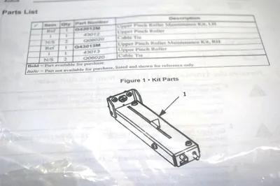 NEW BRADY G43012M UPPER PINCH ROLLER MAINTENANCE KIT