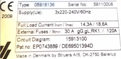Item# L201 Struers Discotom-65 – Automatic 12” Automatic Saw