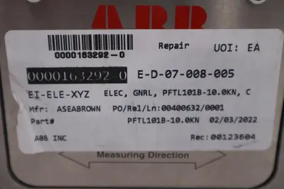NEW ABB PFTL 101B/ PFTL101B  Pillow Block Load Cell 10.0 KN STOCK GS17