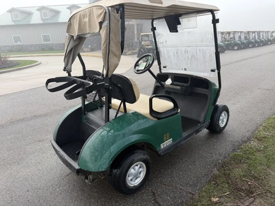(1) 2017 E-Z-Go golf cart with a Kawasaki gas engine, model 625111G01, includes canopy, ball cover, ...