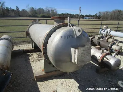 Used – Praj Industries 1185 sq. ft. Horizontal Shell & Tube Heat Exchanger – 304L SS Shell, NB Code