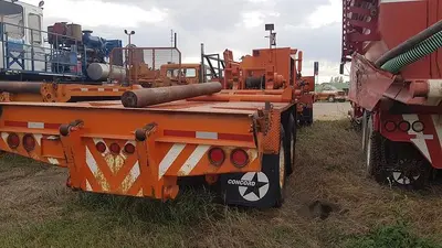 USED 2001 FRONTIER 4 AXLE CARRIER STYLE OILFIELD PUMP / KILL TRUCK