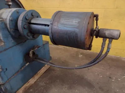 30,000 LBS X 48" YODER PULL OFF UNCOILER / COIL REEL: STOCK #16920