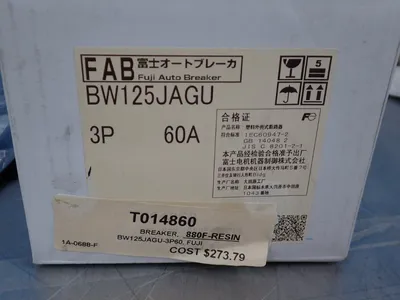 New | in-Stock FUJI ELECTRIC BW125JAGU Circuit Breakers | HGR 24 #731923