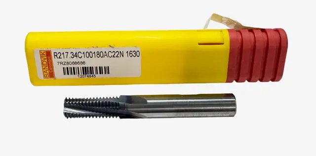 Sandvik 9/16"-18 Solid Carbide Thread Mill TiAlN2 Coated