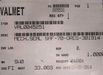 NEW JOHN CRANE SAF-70-301914 SEAL ASSEMBLY SAF-70QREG-301914 81715257 21001543