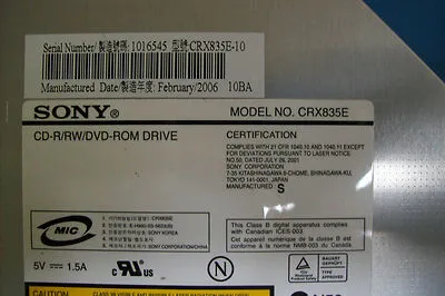 Used Sony CRX835E Circuit Breakers Arizona US | ASSET CONVERSION SPECIALISTS, INC. #306264