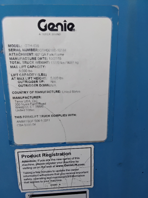 USED 2016 Genie GTH-636