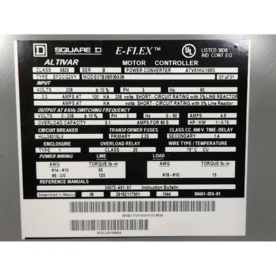 New | in-Stock SQUARE D CO. E07B08R09X09 Starters West Virginia US | JM Industrial #1547964