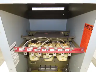 Federal Pacific T43T15E Stepdown Power Transformer 15kva 3Ph HV 480 LV 240/120