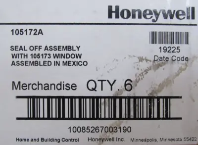 NEW LOT OF 6 HONEYWELL 105172A SEAL OFF BLOCK