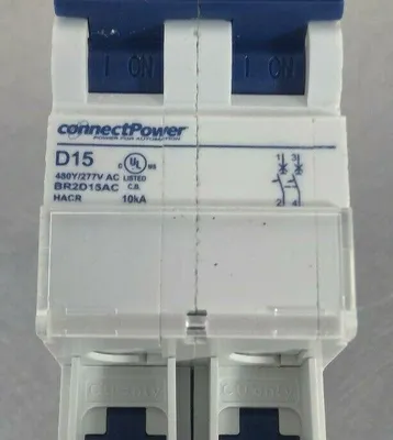 ConnectPower UL489-Molded Case 2 Pole Circuit Breaker D15 - BR2D15AC 4A