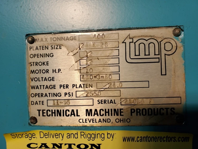 Used TMP FRENCH OIL _UNKNOWN_ Hydraulic Presses Ohio US | Soberay & Sons #795389
