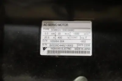 Yaskawa sgmgv-13d3a6c REFURBISHED SERVO MOTOR STOCK H731
