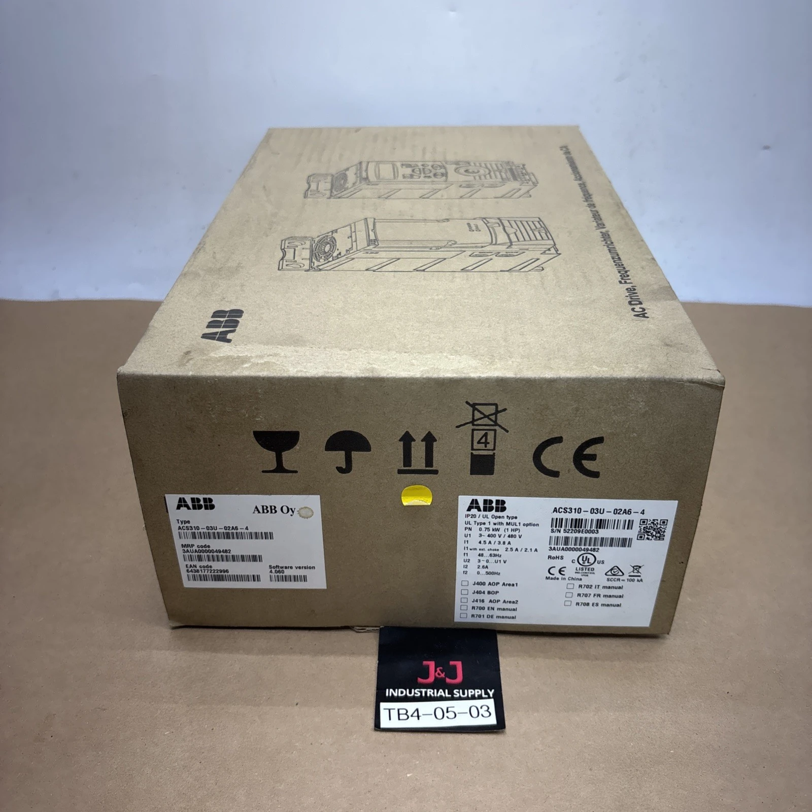 New | in-Stock ABB ACS310-03U-02A6-4 Variable Speed Drives Indiana US | J&J Industrial Supply #1548138