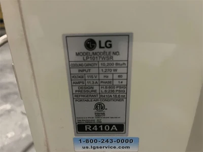 Used LG LP1017WSR Air Conditioning Equipment New York US | MachineryMax #1502514