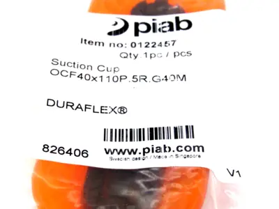 NEW PIAB OCF40x110P.5R.G40M SUCTION CUP 0122457 OCF40x110P5RG40M