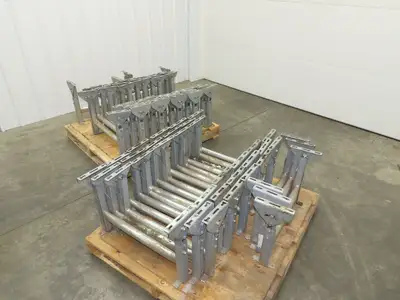 Automotion 24"W Conveyor Leg Stationary Floor Support 16" to 24"H Galvanized