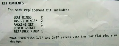 NEW DEZURIK VLA-DZ-871 PERMASEAL SEAT REPLACEMENT KIT VLADZ871 DZ-871