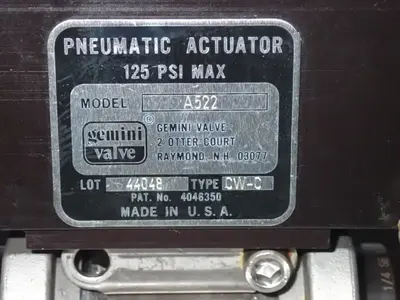USED GEMINI VALVE A522