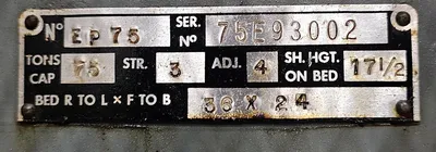 1993 L&J EP2-75-36x24 Press, Press, Straight Side Double Crank | Holland Equipment Hunters, Inc. (8)