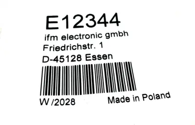 NEW IFM ELECTRONIC E12344 CORDSET