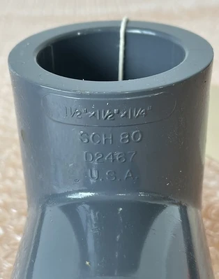 NEW Lasco 1-1/2x1-1/2x1-1/4 Reducing Tee Mold