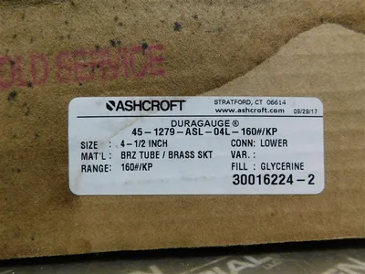 USED ASHCROFT 45-1279-ASL-04L-160#/KP
