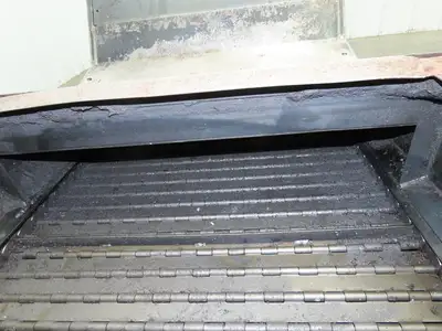 Enomoto 37"W x 8' 4" Chip Conveyor 26"Belt 220V *Needs New Drive Sprockets*