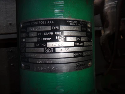 Fisher 2" 1500 Class Steel Butt Weld Control Valve