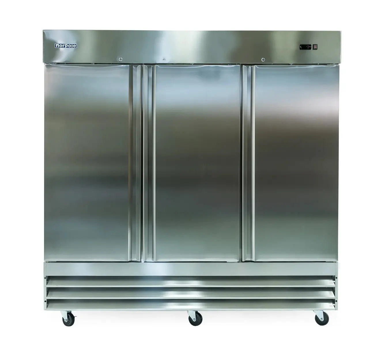 Magic Chef 72 CU. FT. 3-DOOR COMMERCIAL UPRIGHT FREEZER IN STAINLESS STEEL
