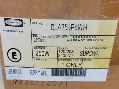 NEW HUBBELL BL-A250P8-WH